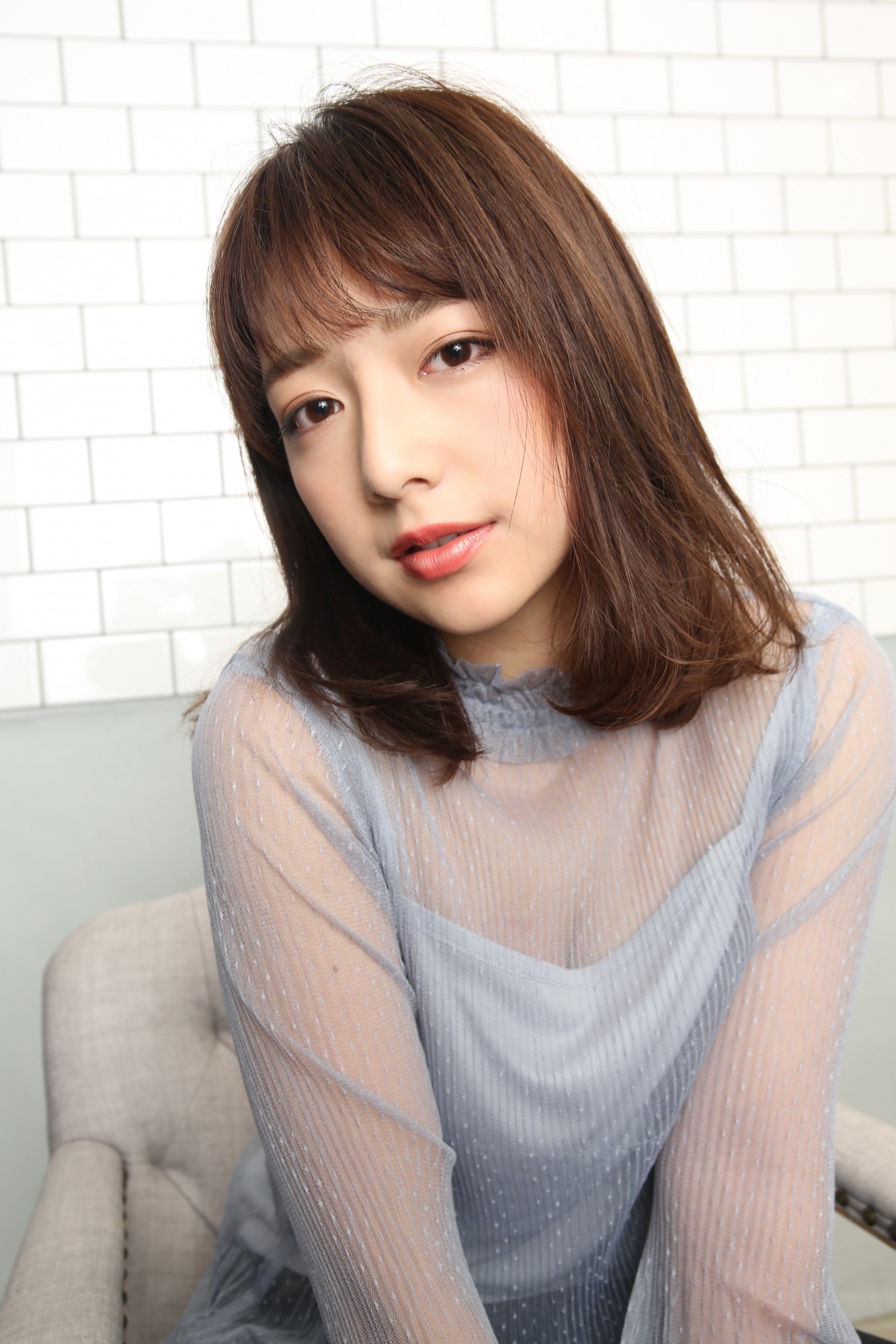 こくまろブラウンボブの髪型 ヘアスタイル ヘアドレ