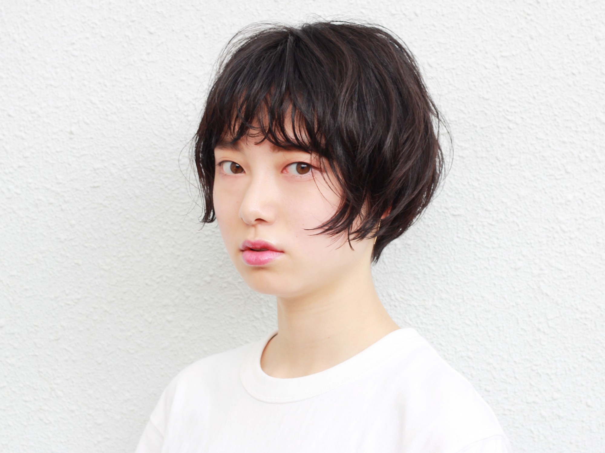 黒髪ショートボブの髪型 ヘアスタイル ヘアドレ